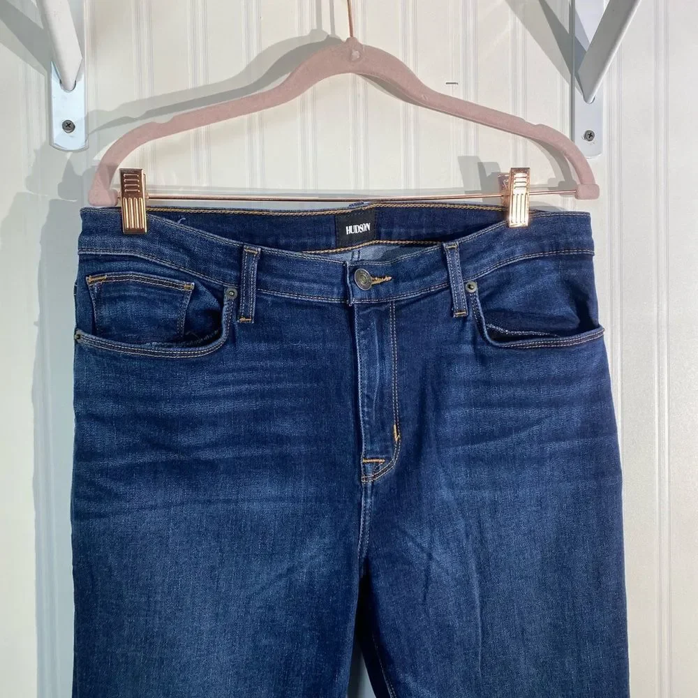HUDSON NATALIE MID-RISE ANKLE‎ SKINNY-STRETCH JEANS Sz 31